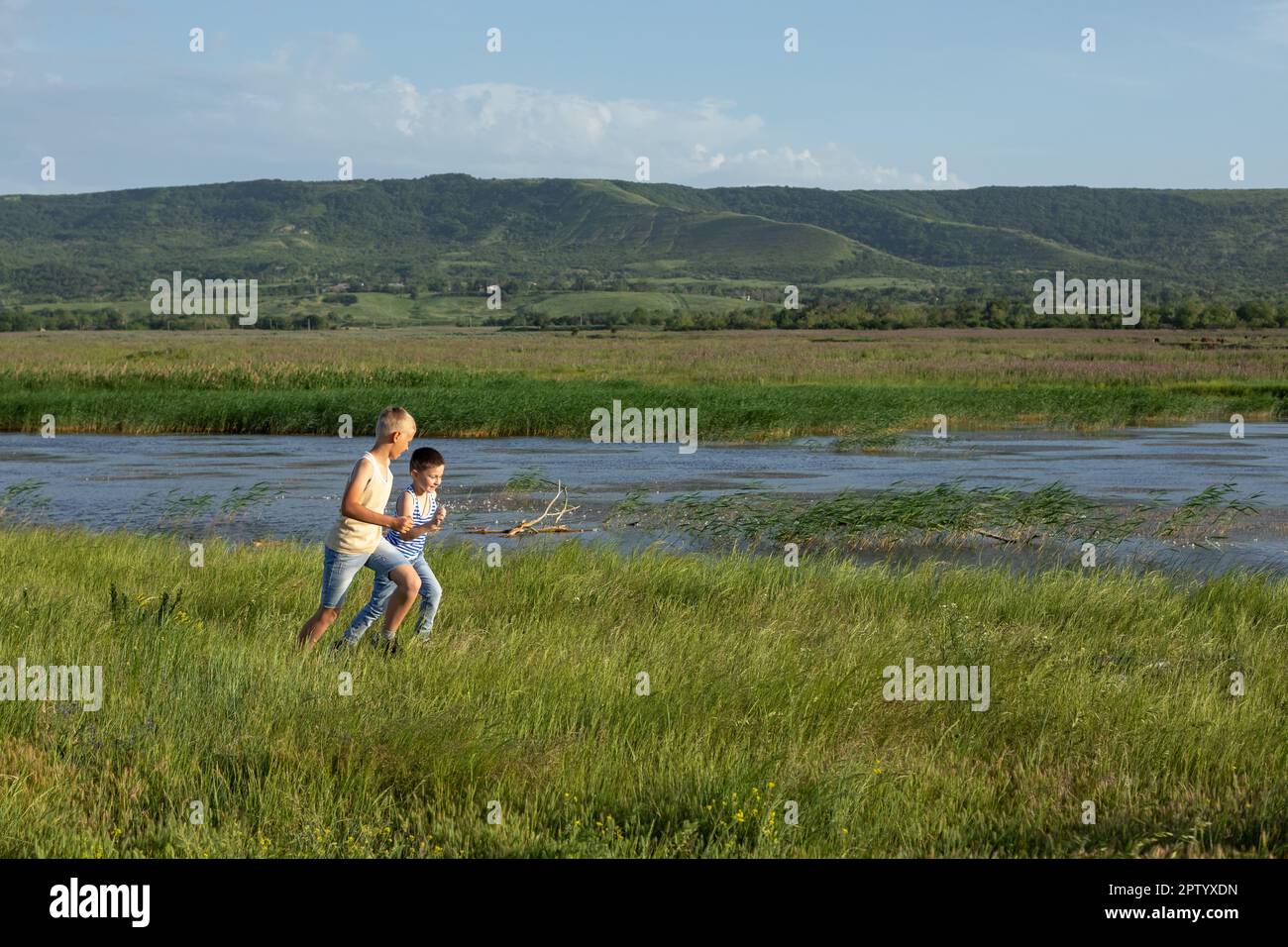 Boys water park in summer hi-res stock photography and images - Alamy