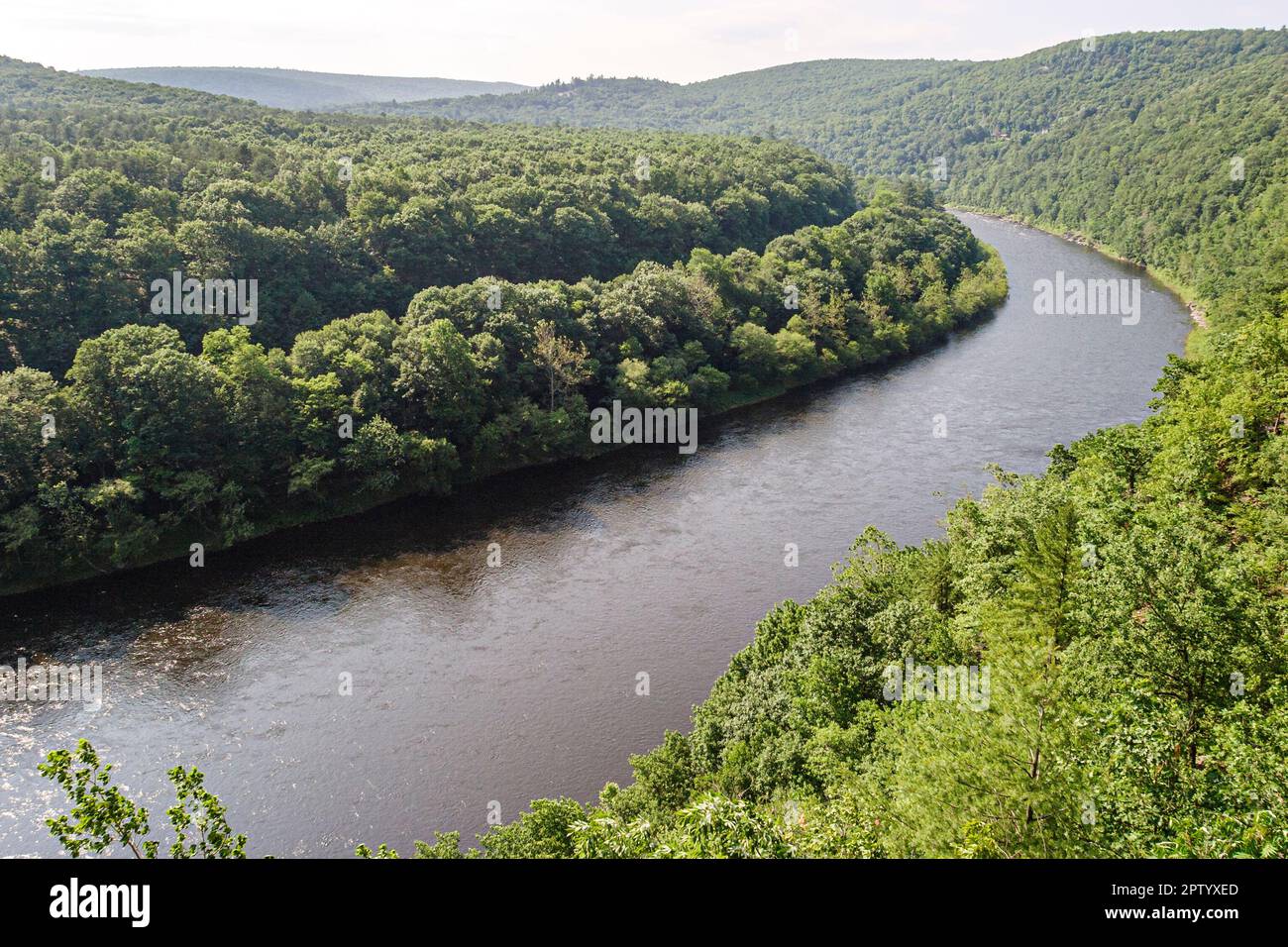 Pocono Mountains Poconos Pennsylvania Delaware River,water Stock Photo