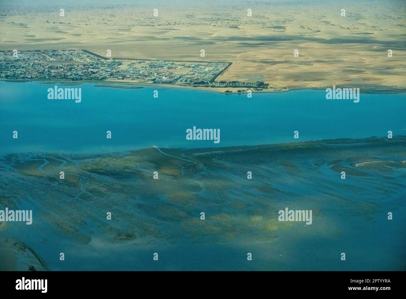 Aerial photography of Walvis Bay Nambia Stock Photo Alamy