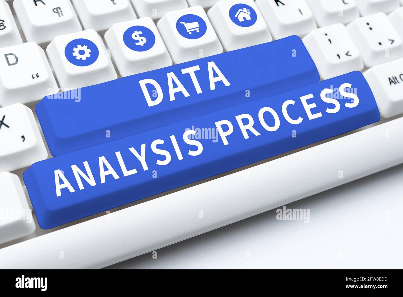 Conceptual caption Data Analysis Process, Internet Concept the procedures or techniques in analyzing the data Stock Photo