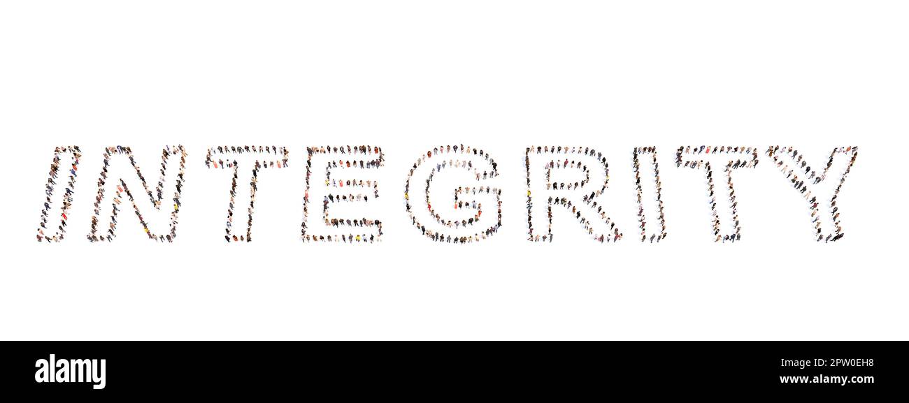 Concept onceptual large community of people forming the the word