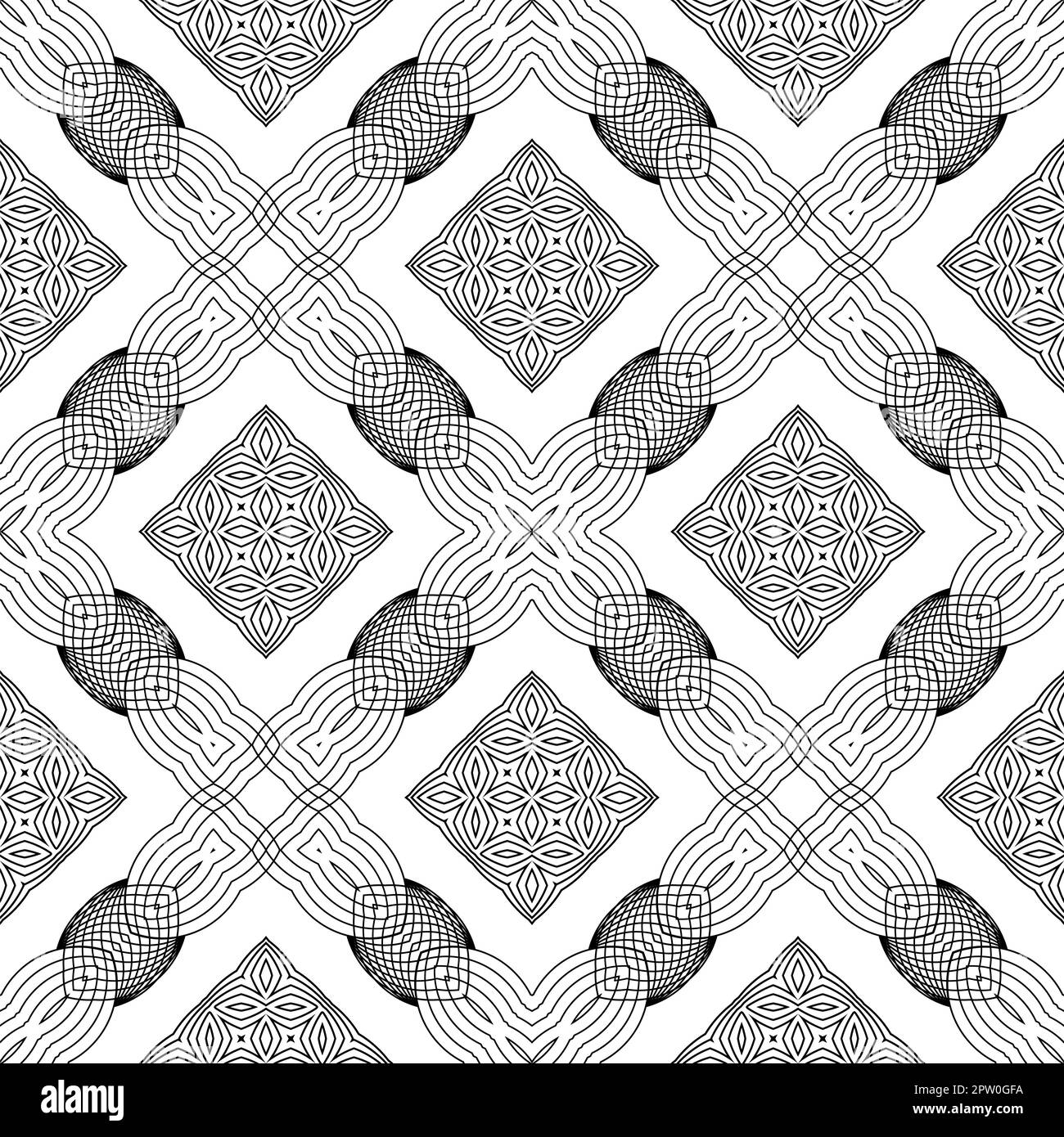 Line Icon Seamless Pattern Isolated on White Background Stock Photo - Alamy