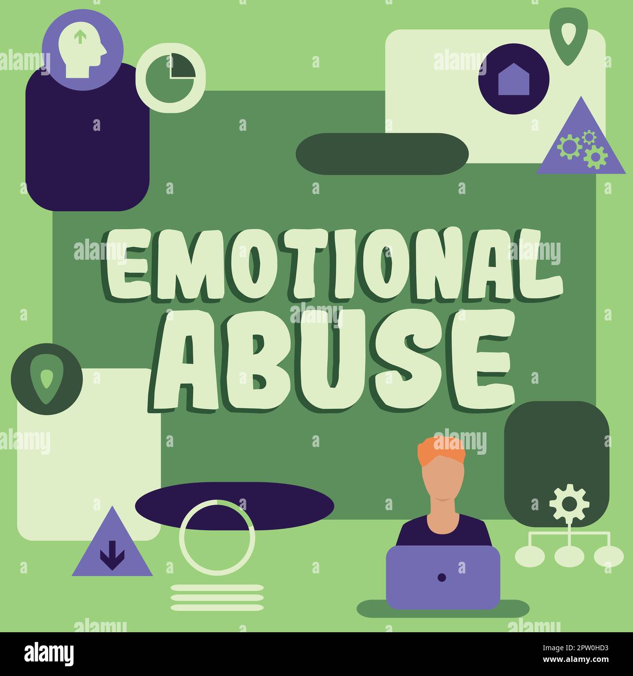 Text caption presenting Emotional Abuse, Concept meaning person subjecting  or exposing another person to behavior Stock Photo - Alamy