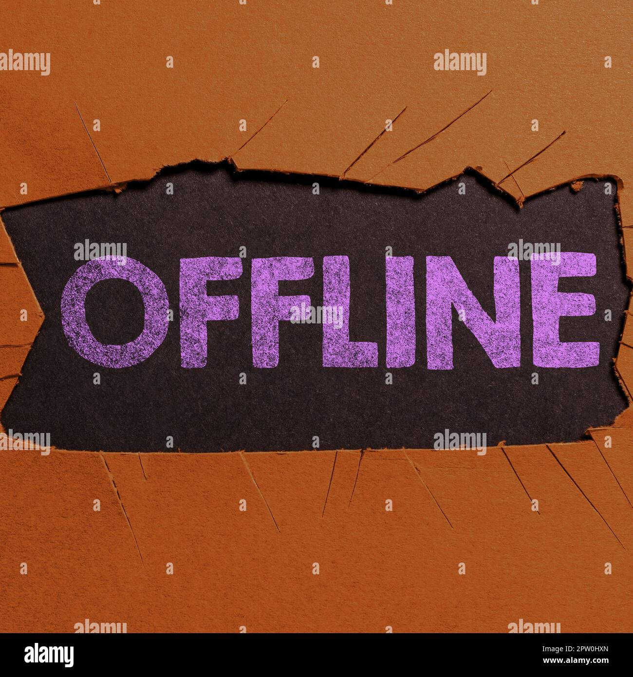 Writing displaying text Offline, Business showcase Not having directly ...