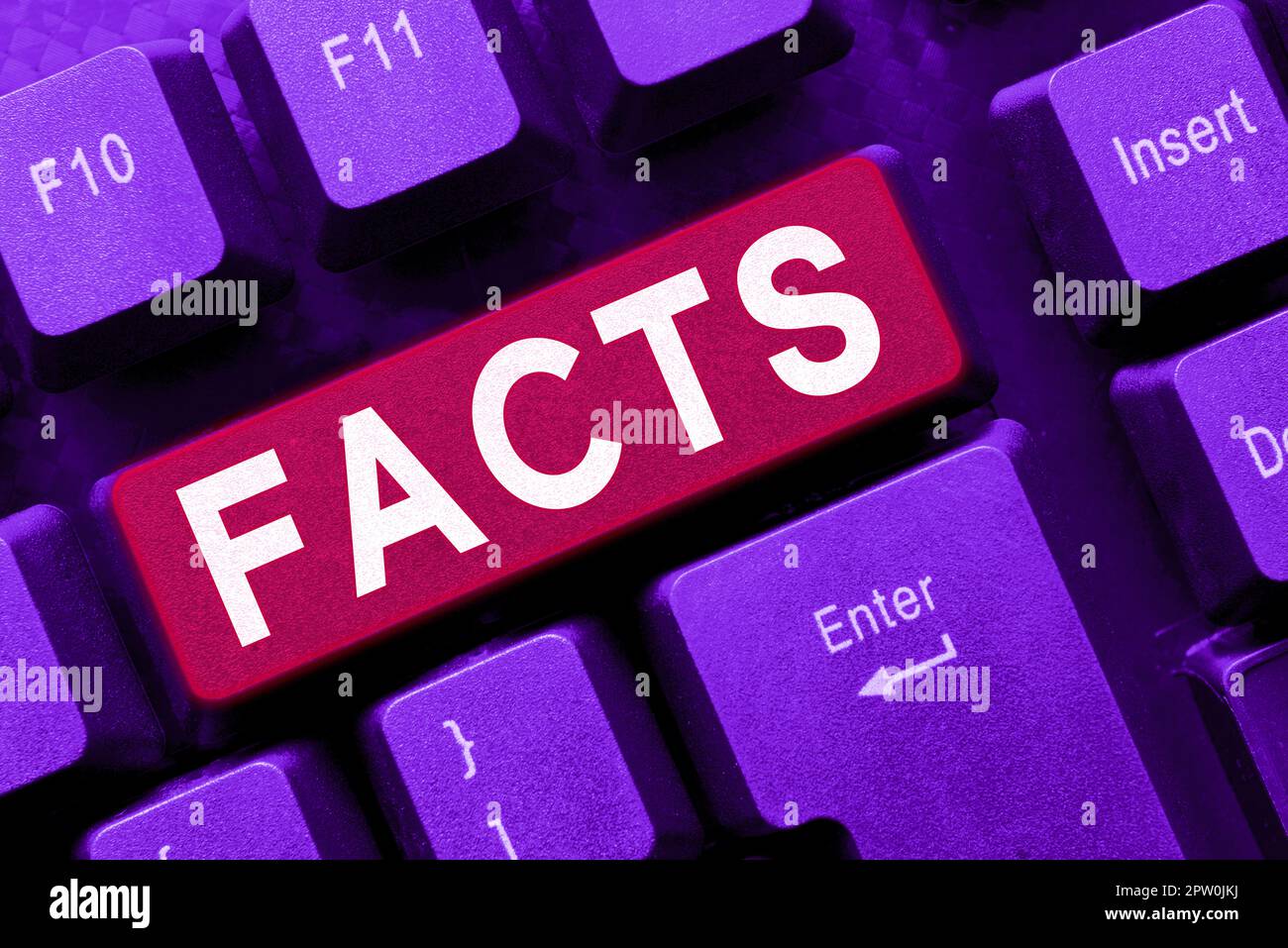 Sign displaying Facts, Conceptual photo information used as evidence or ...