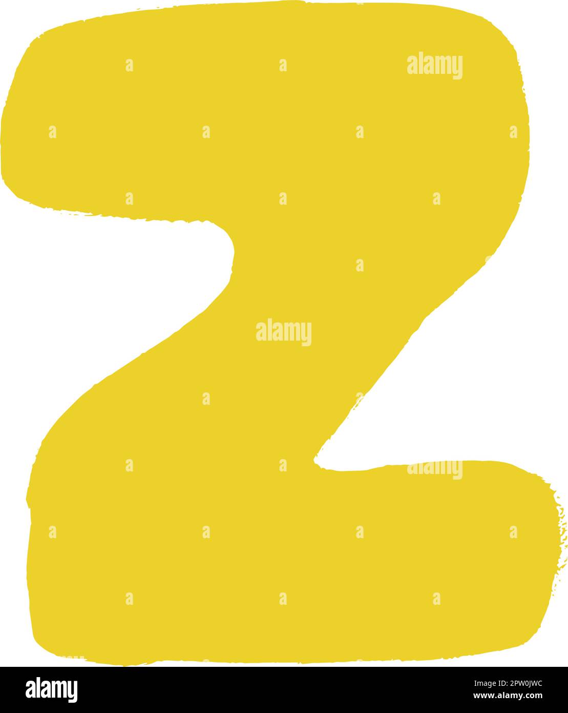 Alphabet Z letter Hand Drawn illustration element for kids kindergarten and preschool education Stock Vector