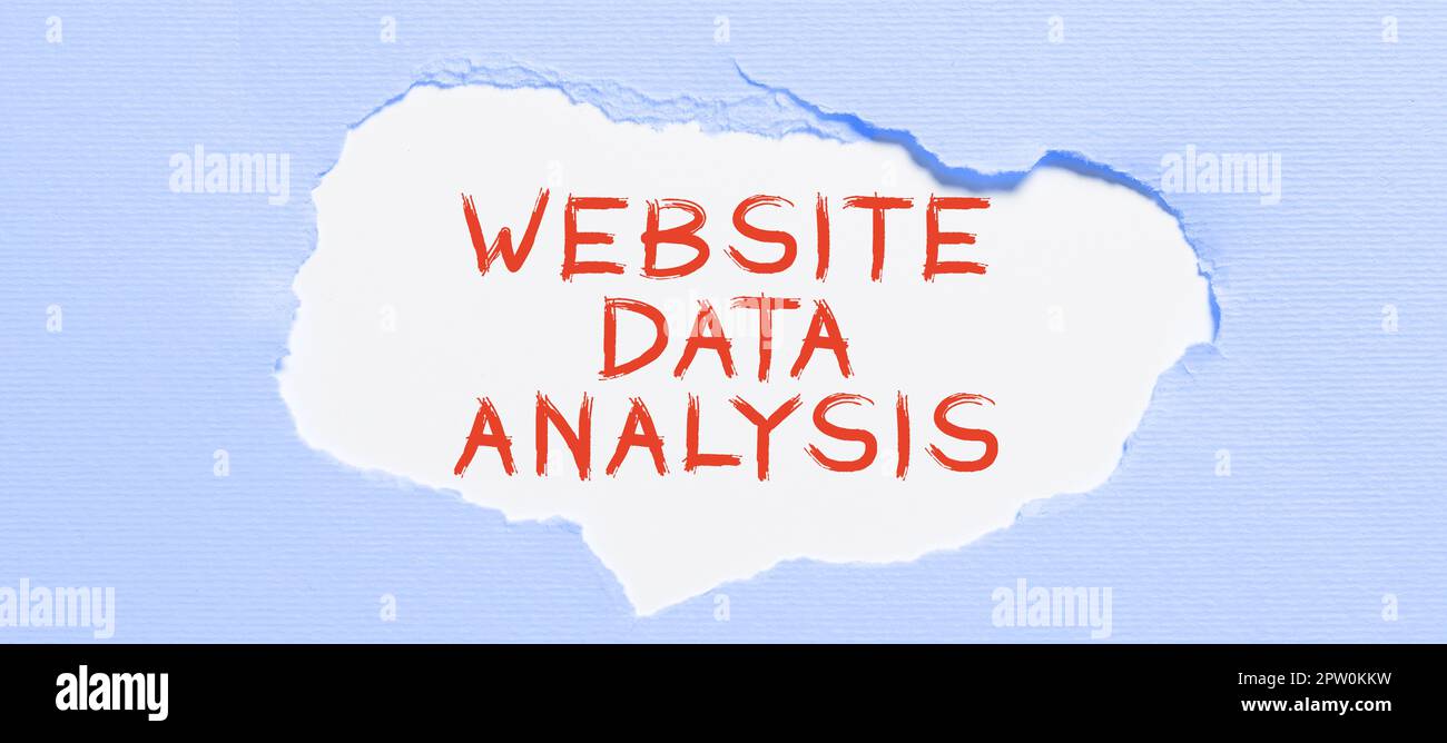 Text caption presenting Website Data Analysis, Internet Concept analysis and report of web data for enhancing webpage Stock Photo