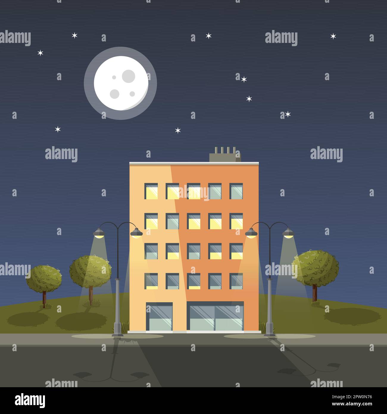 Moon building Stock Vector Images - Alamy