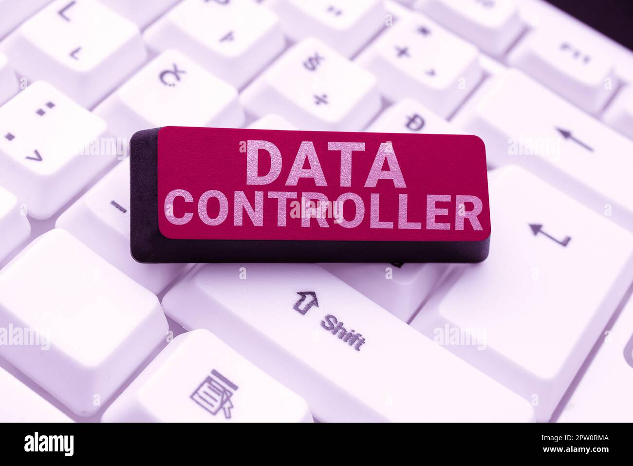 Text showing inspiration Data Controller, Business showcase person who ...