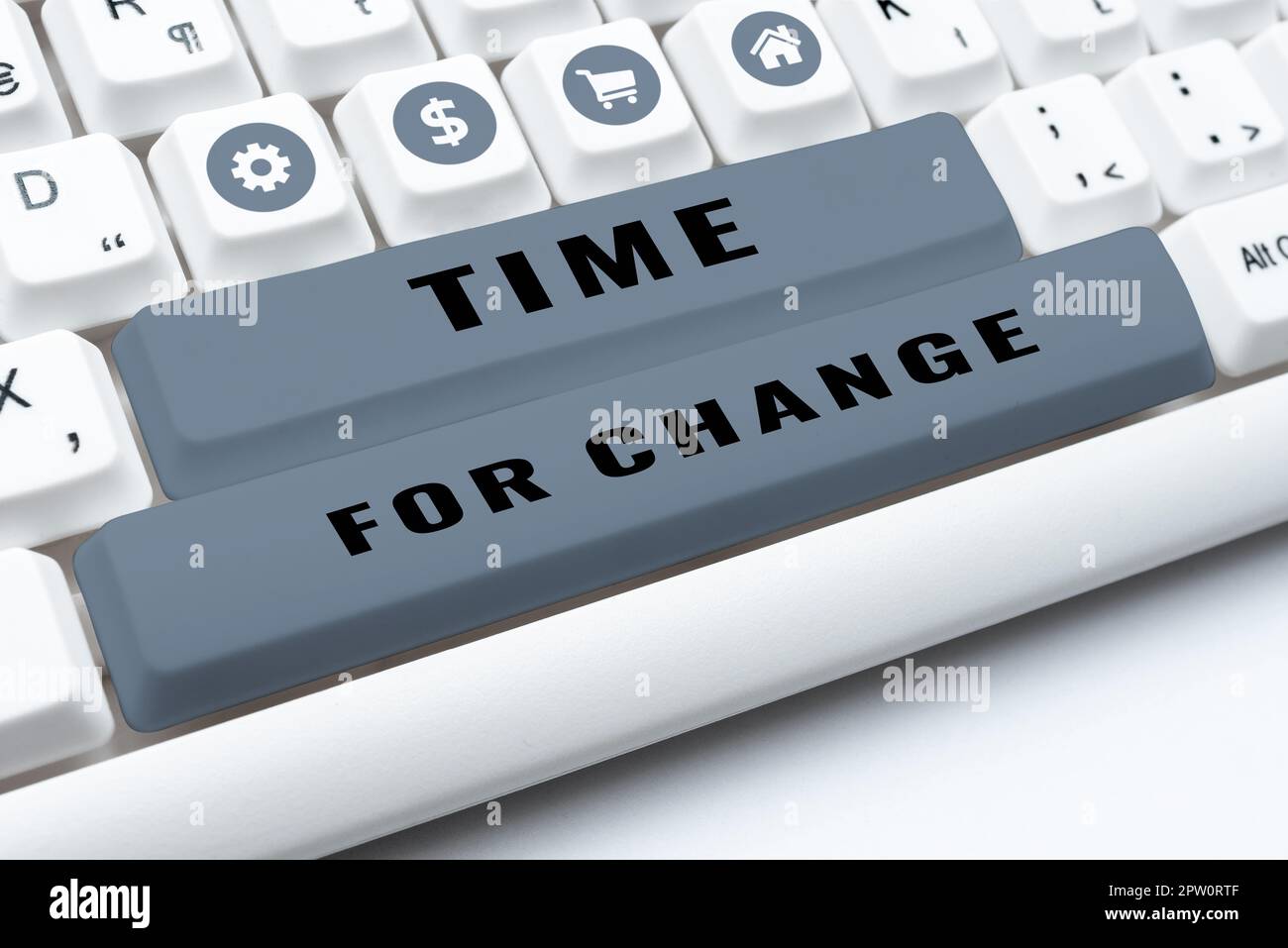 Hand writing sign Time For Change, Internet Concept Transition Grow Improve Transform Develop Stock Photo