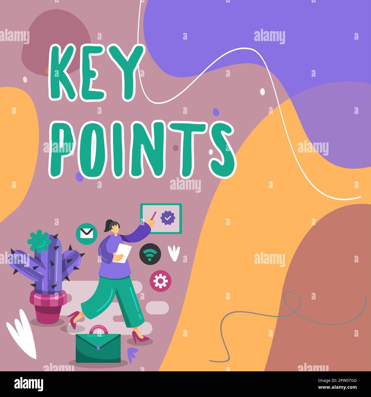 Inspiration showing sign Key Points, Concept meaning most important