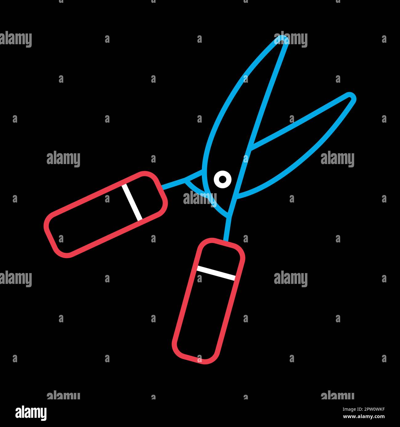 Garden shears vector icon, hedge shears sign Stock Vector Image & Art