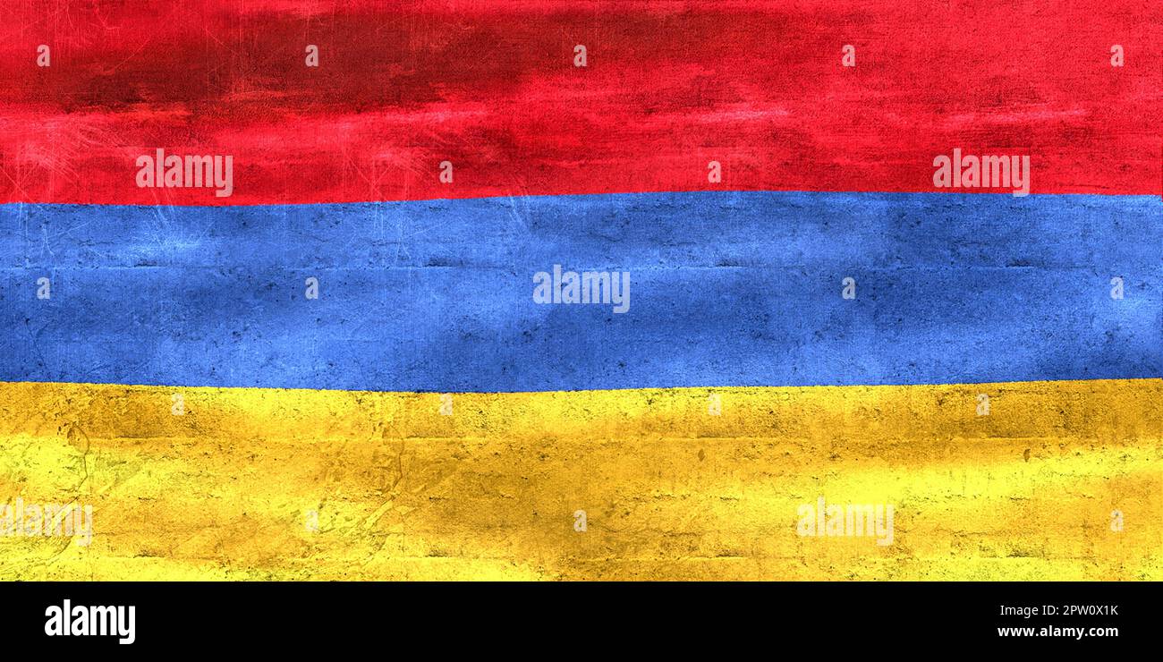 Armenia flag - realistic waving fabric flag Stock Photo - Alamy
