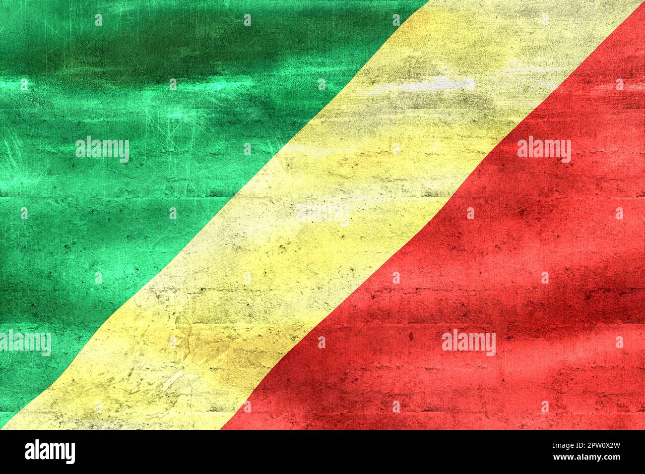 Republic of the Congo flag - realistic waving fabric flag Stock Photo ...