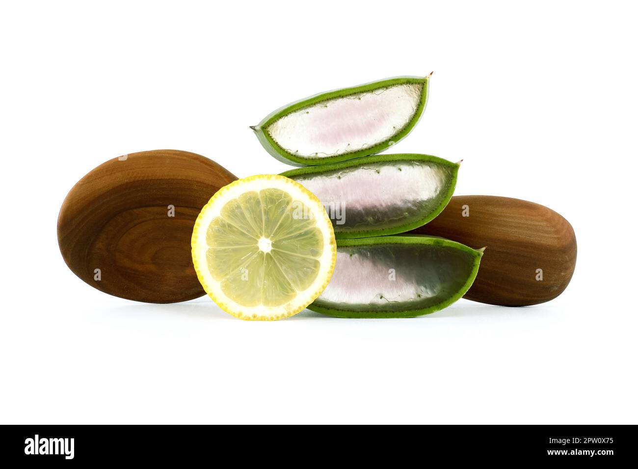 Fresh celery stalks with leaves isolated on white background Stock