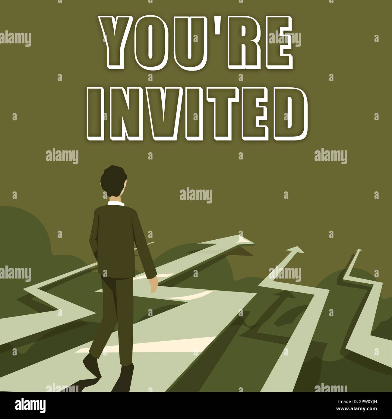 Sign displaying You'Re Invited, Business idea Please join us in our ...