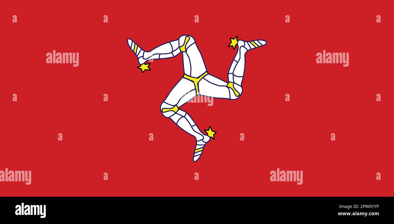flag-of-the-isle-of-man-stock-vector-image-art-alamy