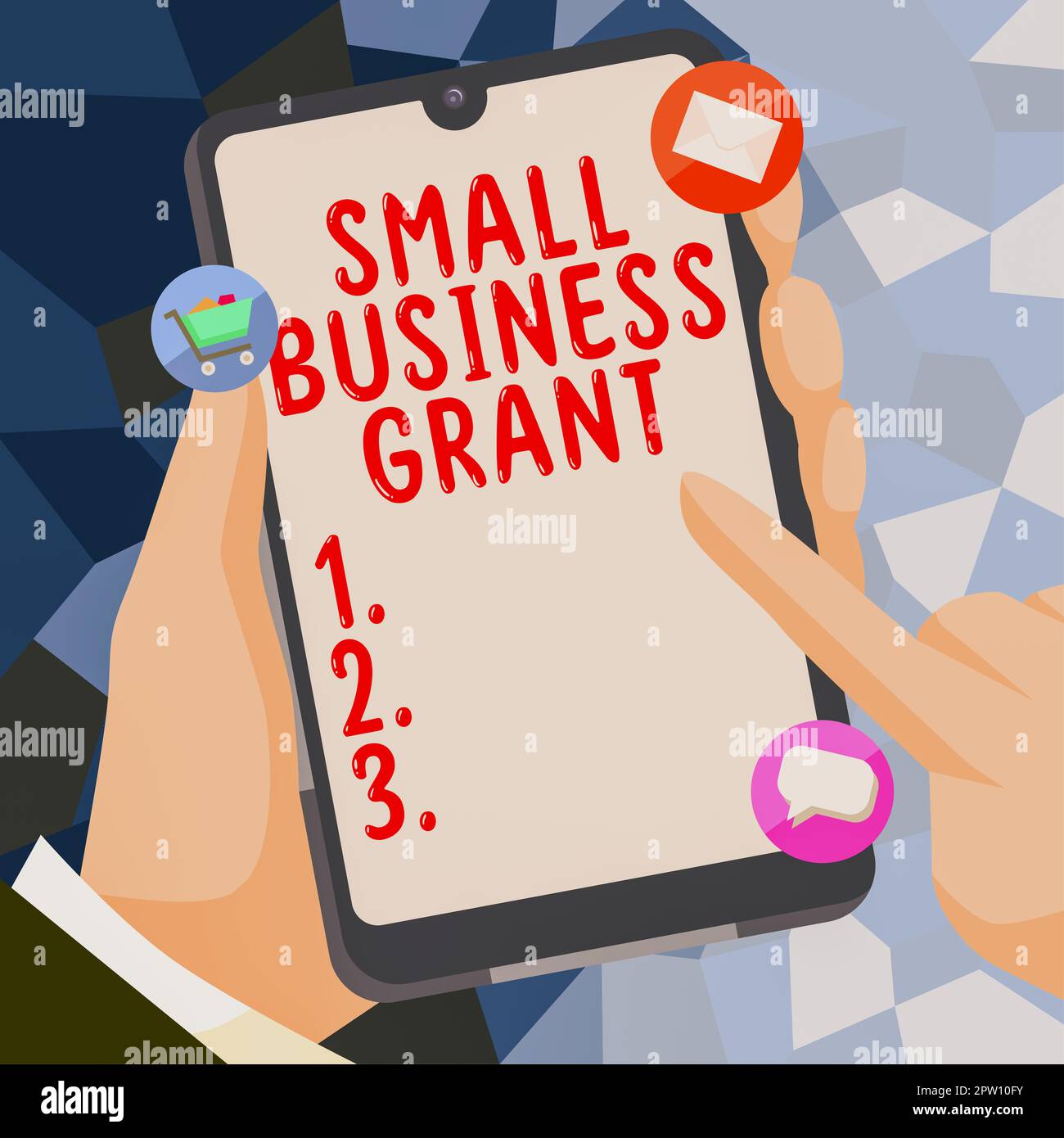 Conceptual display Small Business Grant, Business idea an individual