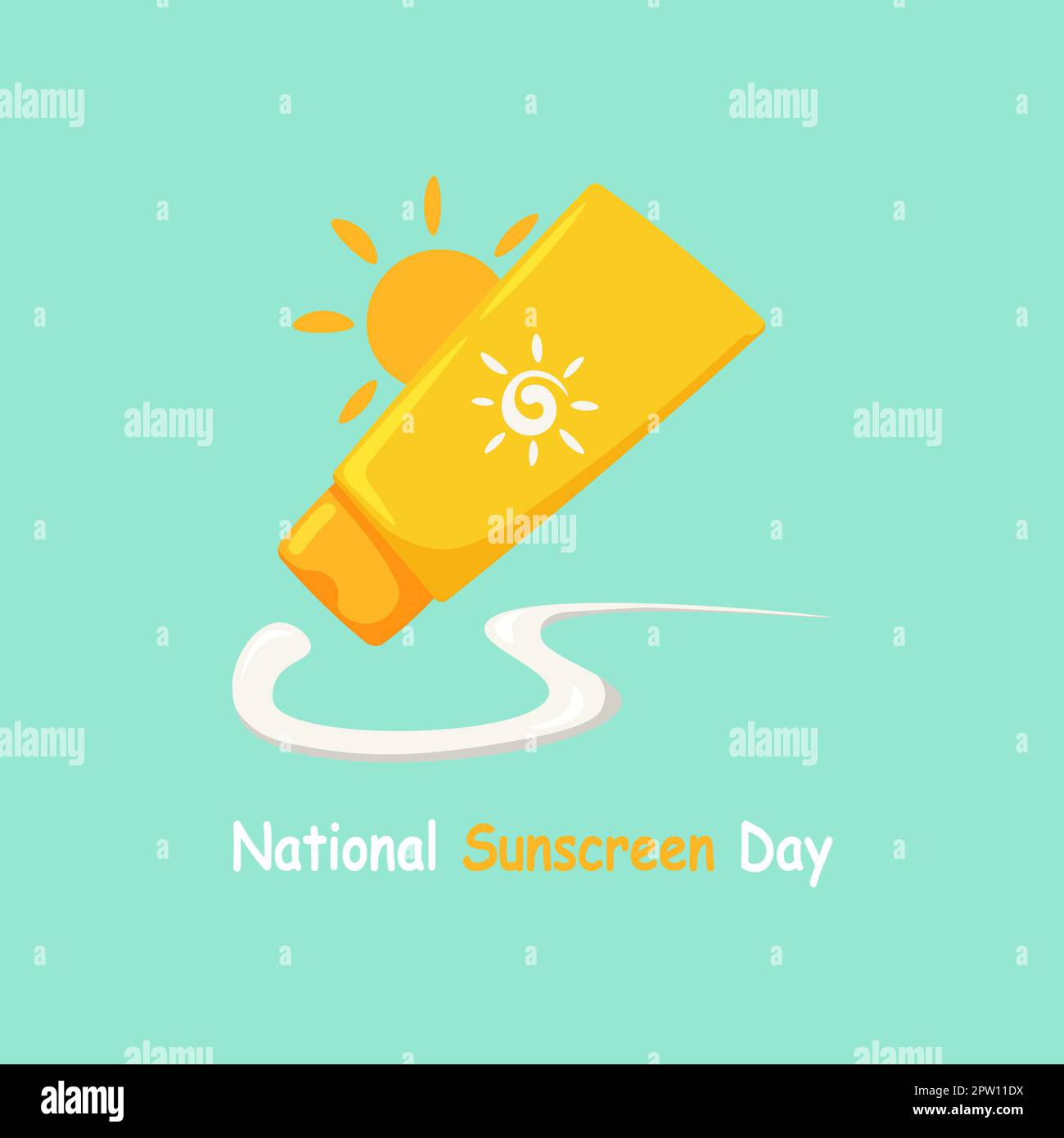 National Sunscreen Day background. Health, Activities, Summer. Vector