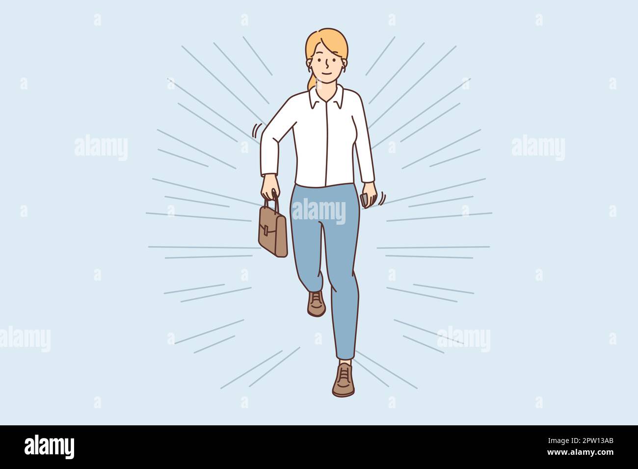 Running At Work Hurry and work and female and office Stock Vector Images - Alamy
