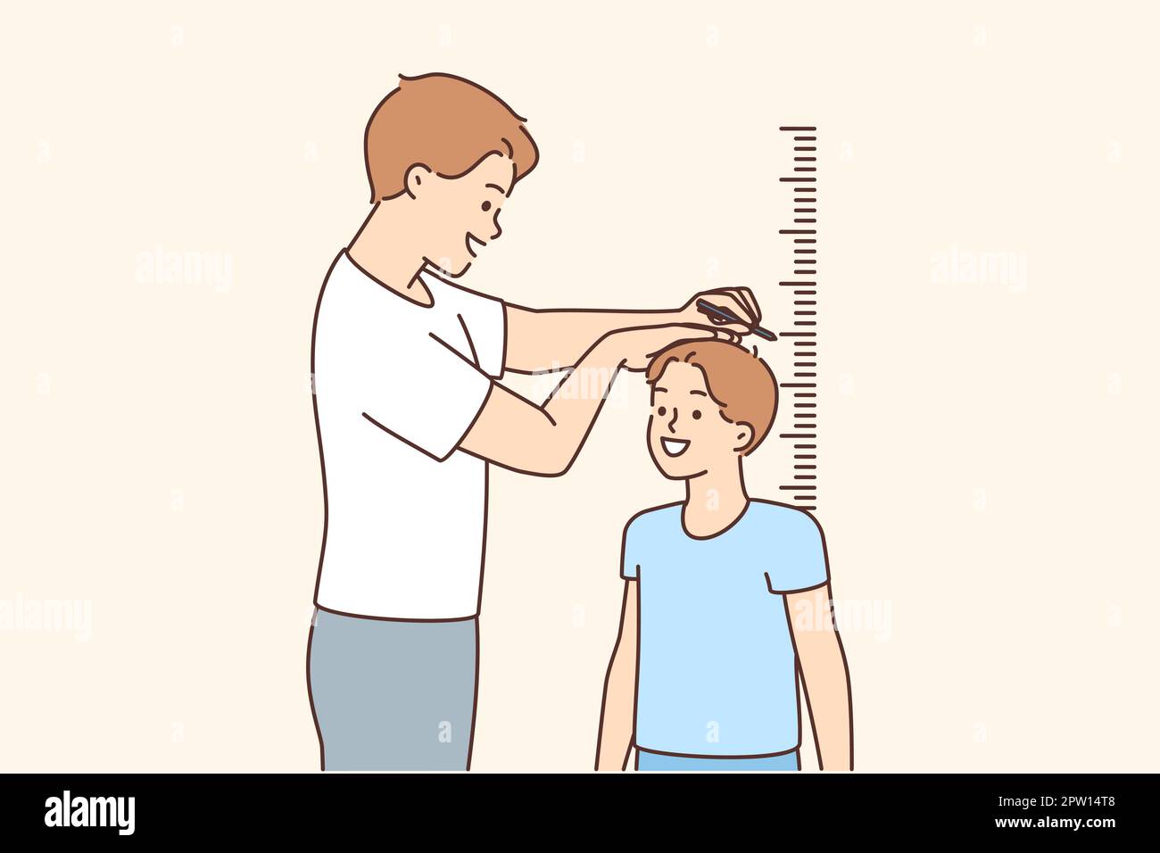 https://c8.alamy.com/comp/2PW14T8/smiling-father-measure-son-height-near-wall-2PW14T8.jpg