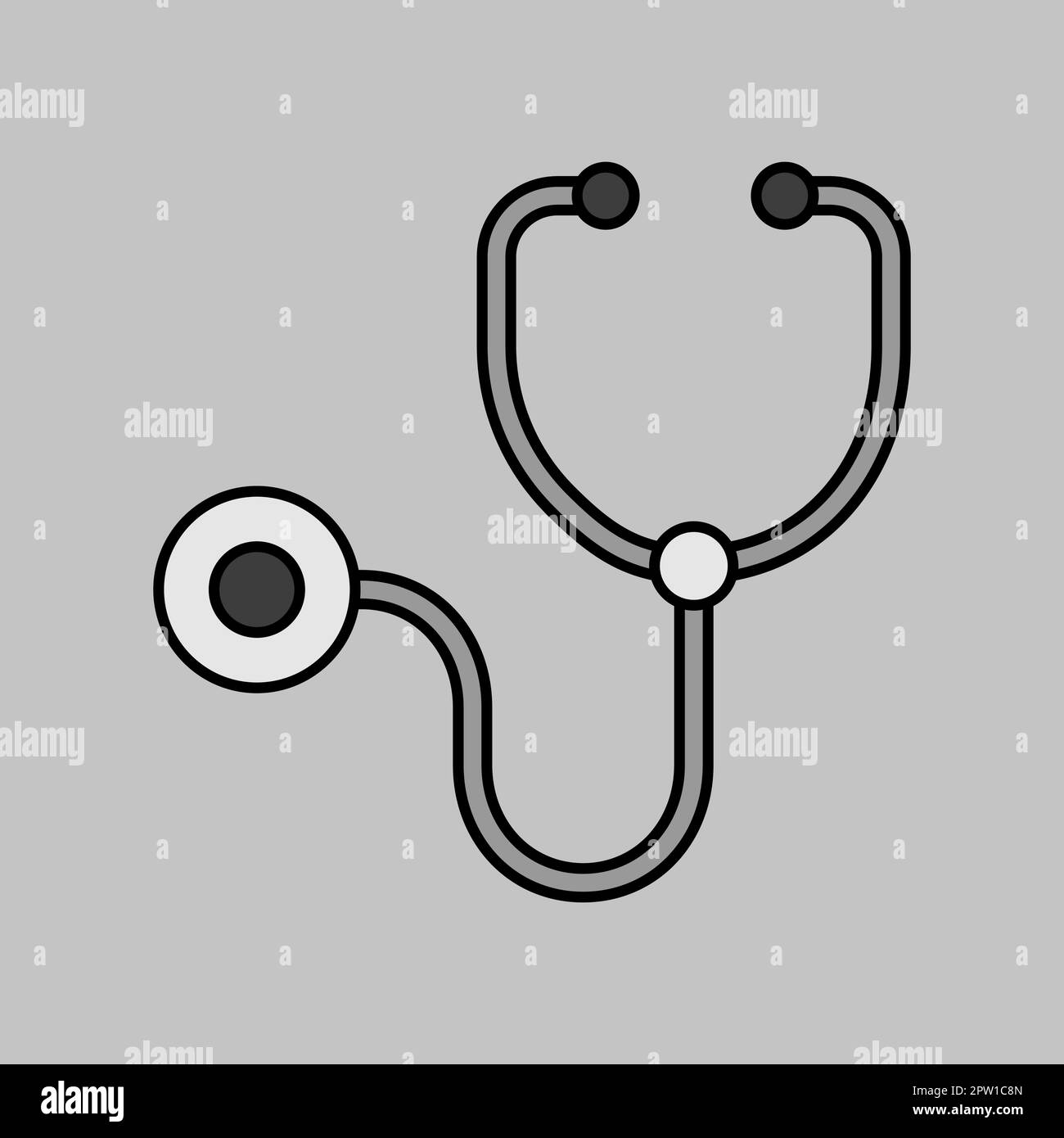 Medical stethoscope vector icon. Medical sign Stock Vector Image & Art ...