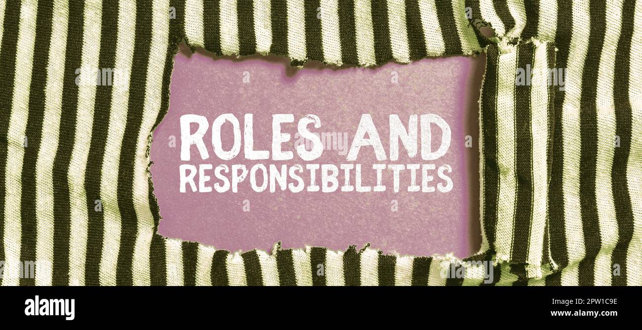 Conceptual display Roles And Responsibilities, Conceptual photo