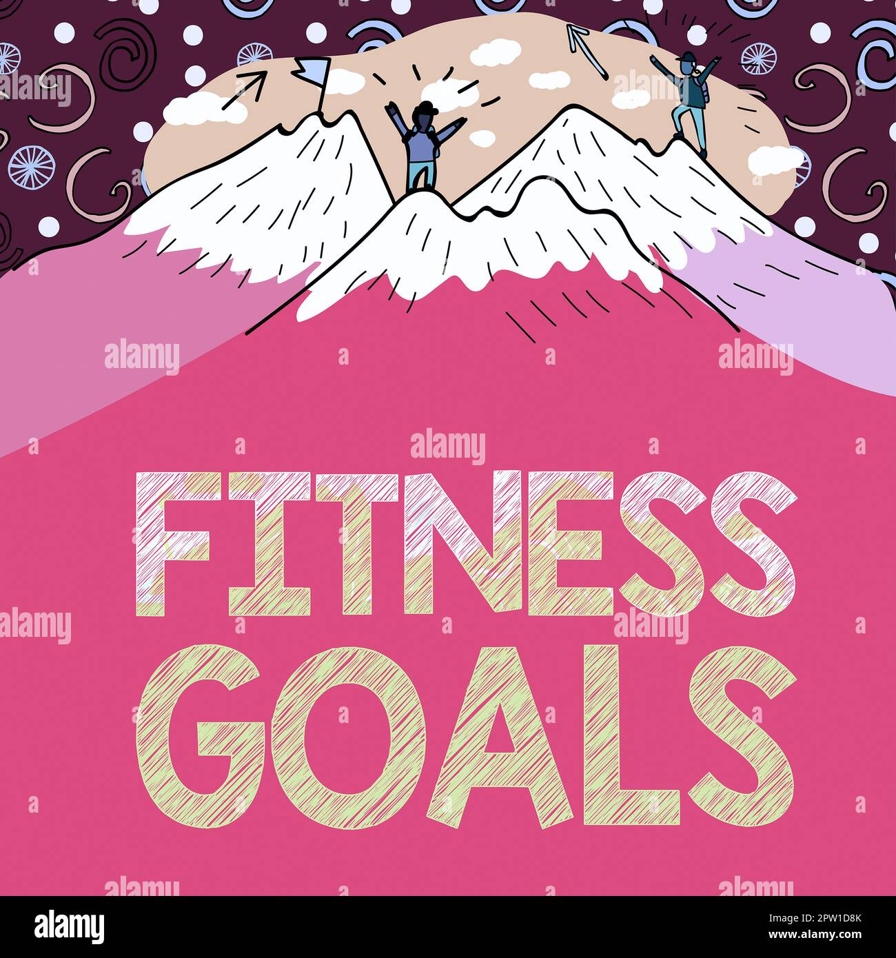 Sign displaying Fitness Goals, Word for Loose fat Build muscle Getting  stronger Conditioning Stock Photo - Alamy