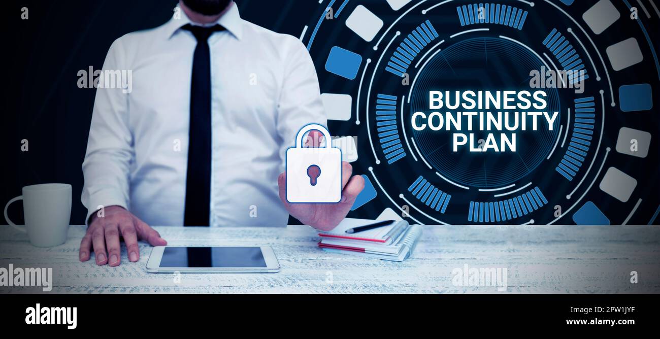 Hand writing sign Business Continuity Plan, Concept meaning creating ...