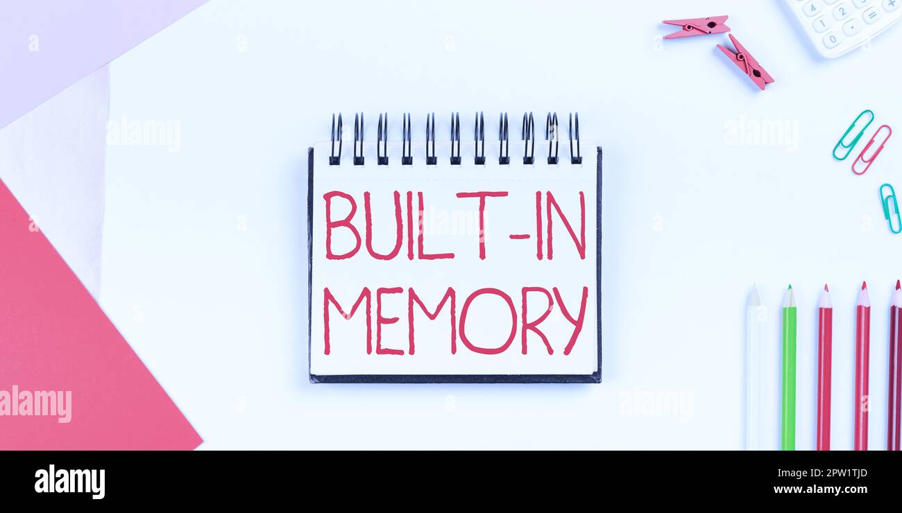 Inspiration showing sign Built In Memory, Word Written on device or ...