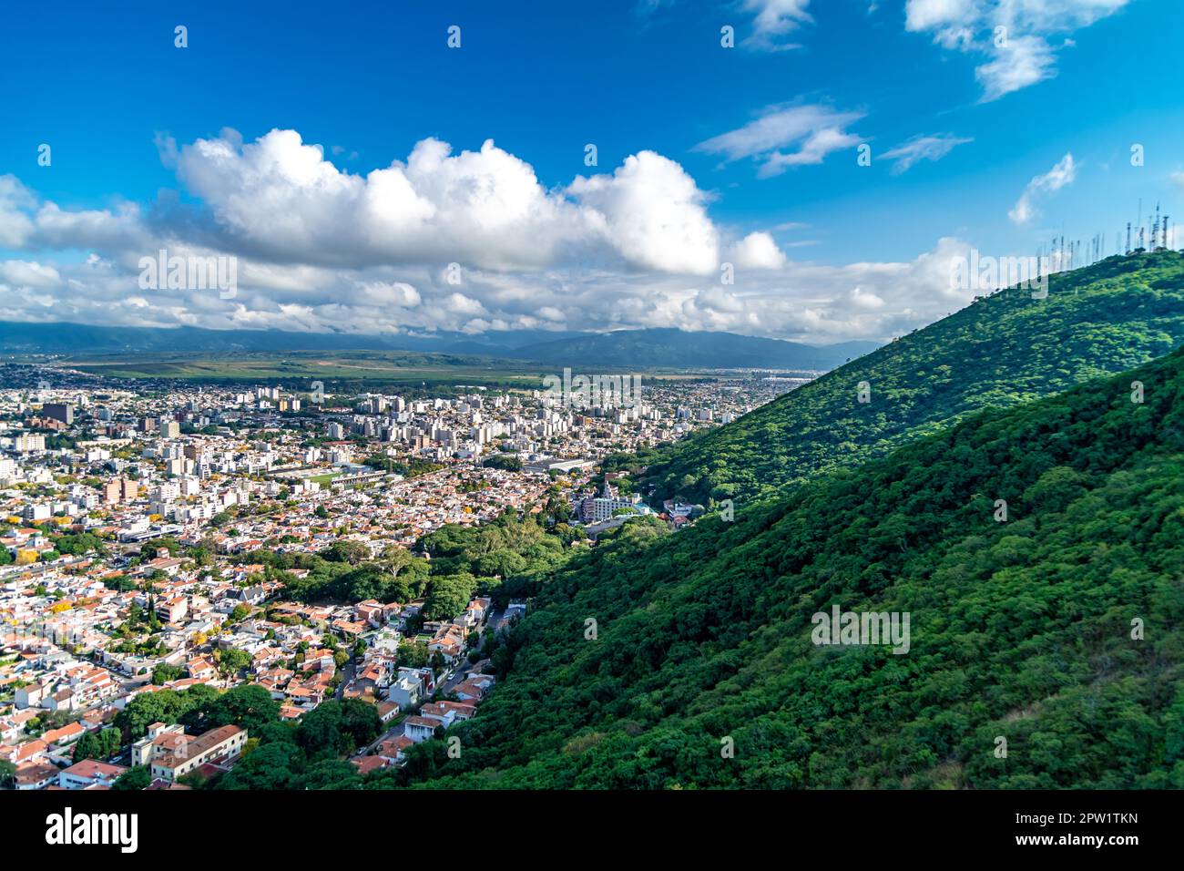 panorama of the Argentinian city of Salta in South America Stock Photo ...
