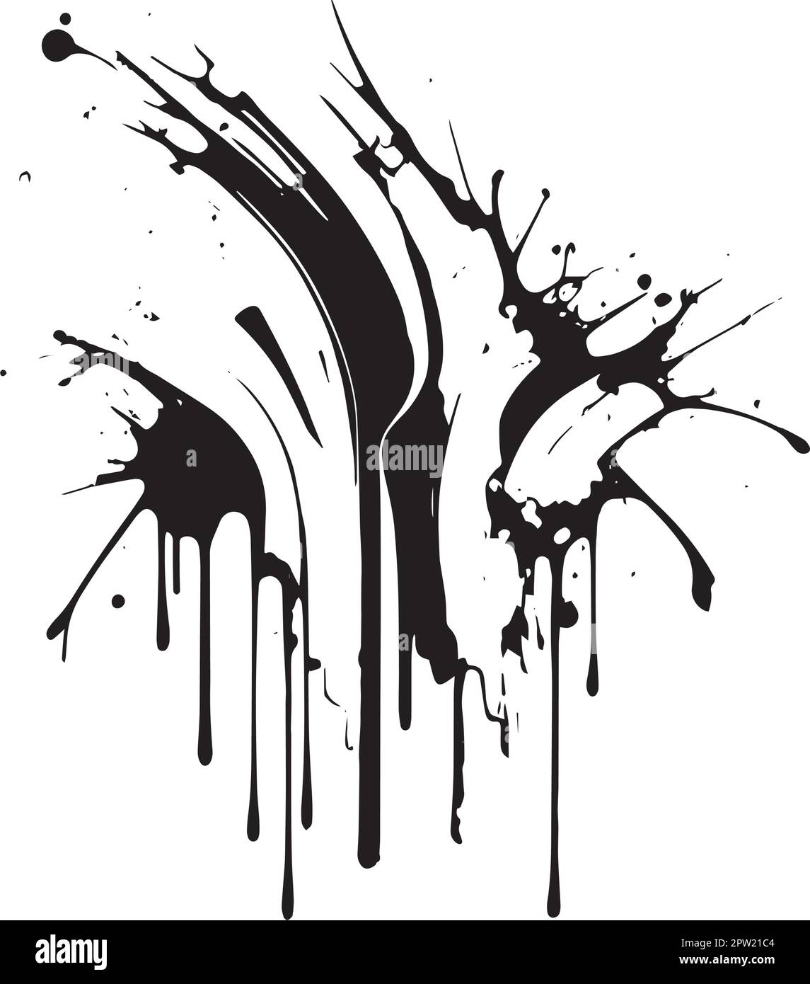 Splated Ink Vector Splattered ink technique Stock Vector Images - Alamy