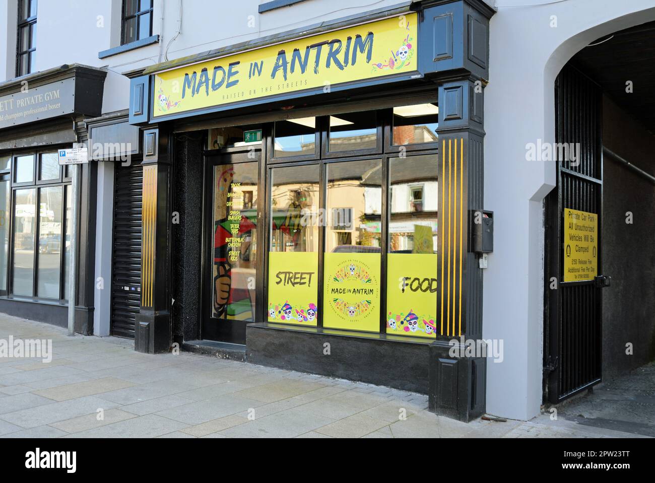 Made in Antrim street food outlet Stock Photo Alamy