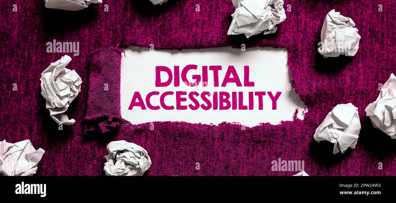 Text caption presenting Digital Accessibility, Conceptual photo electronic technology that generates stores and processes data Stock Photo