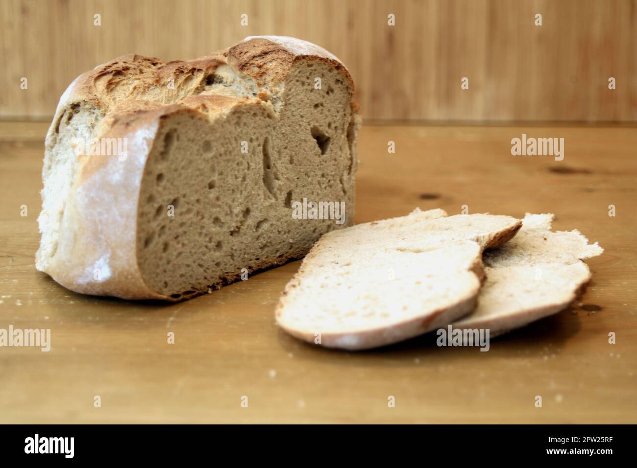 Frisches Holzofenbrot Stock Photo