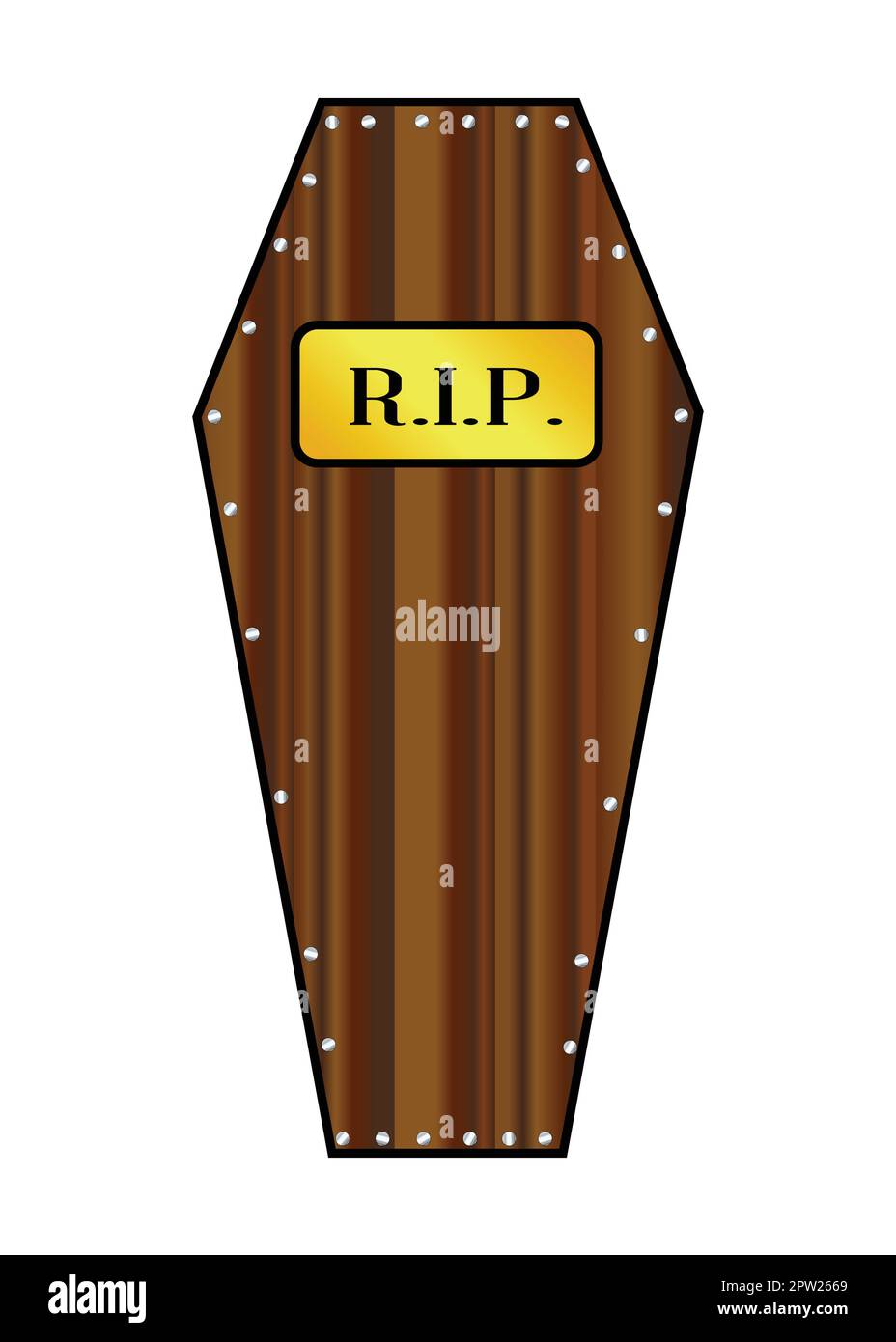 RIP Coffin On White Stock Vector Image & Art - Alamy
