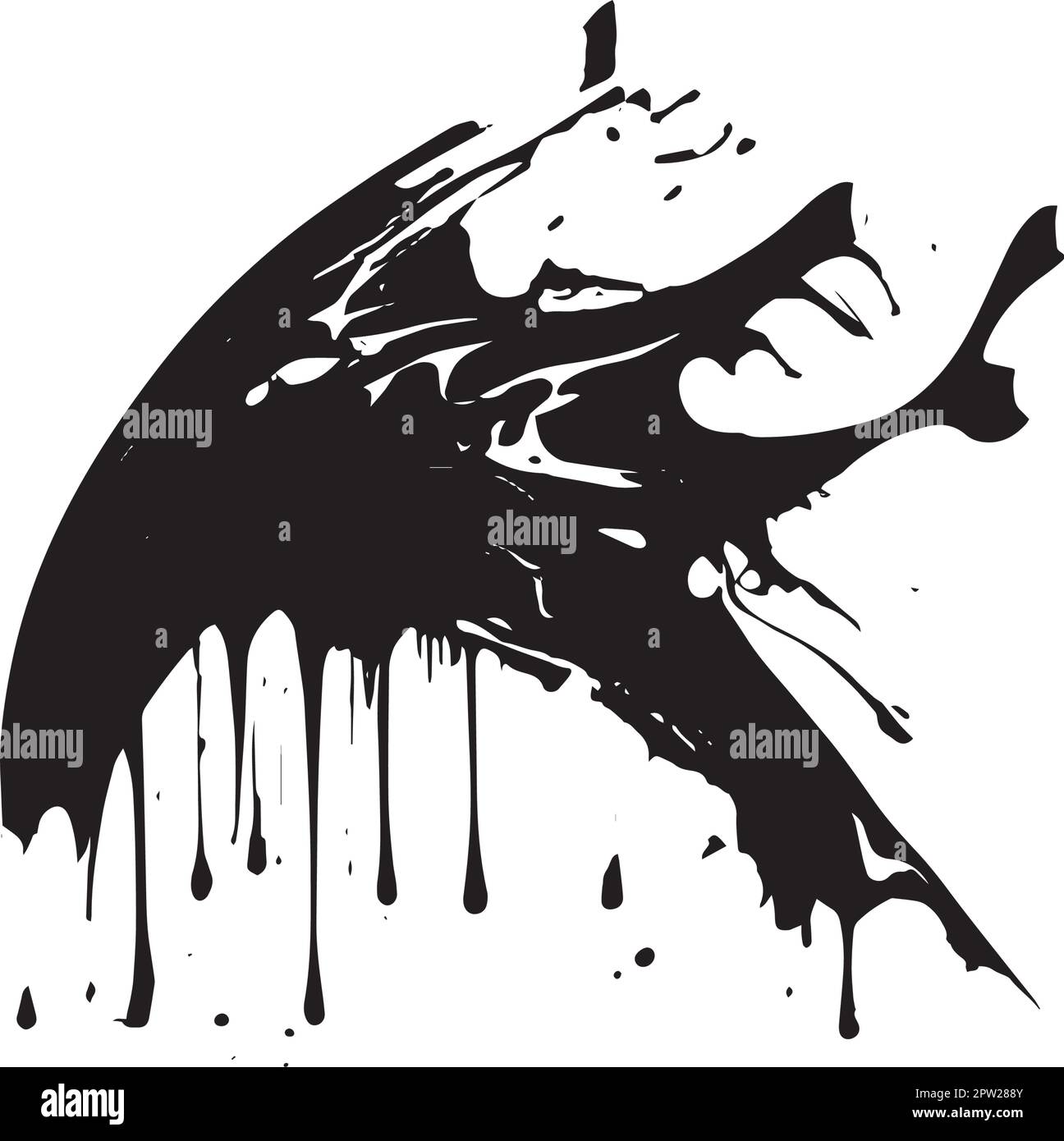 Slaughterized Ink Splattered ink technique Stock Vector Images - Alamy