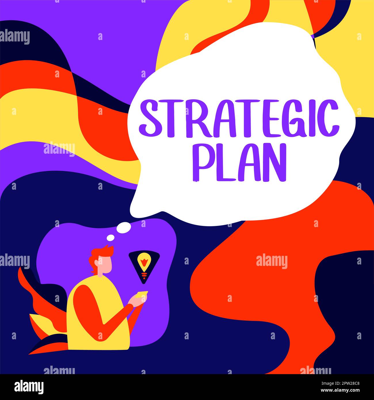 Sign displaying Strategic Plan, Concept meaning A process of defining