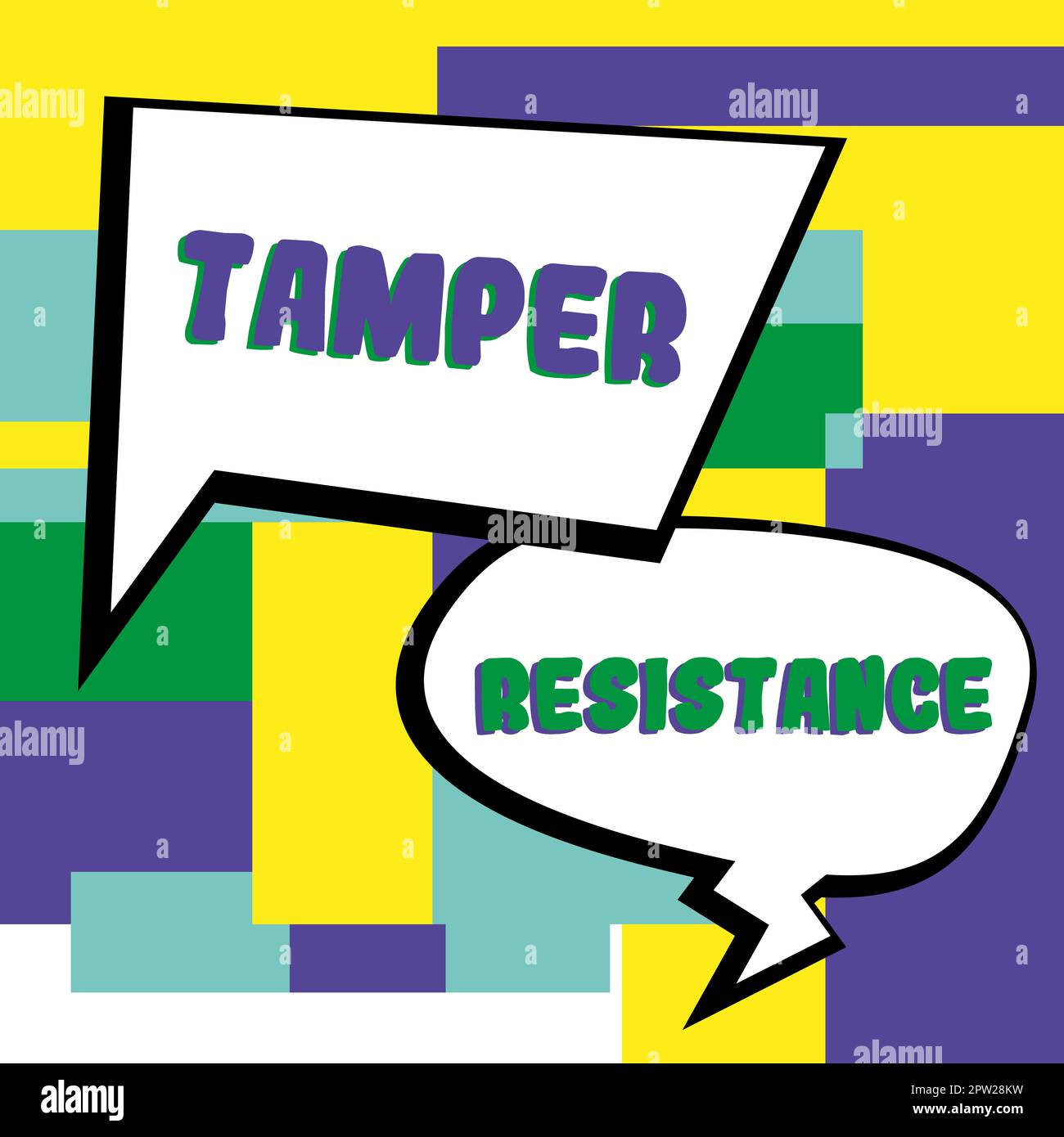 Handwriting text Tamper Resistance, Word for resilent to physical harm