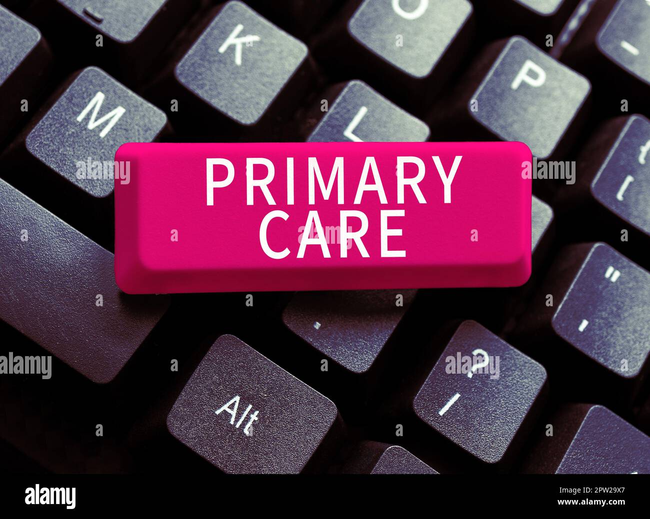 Hand writing sign Primary Care, Concept meaning health care provided by