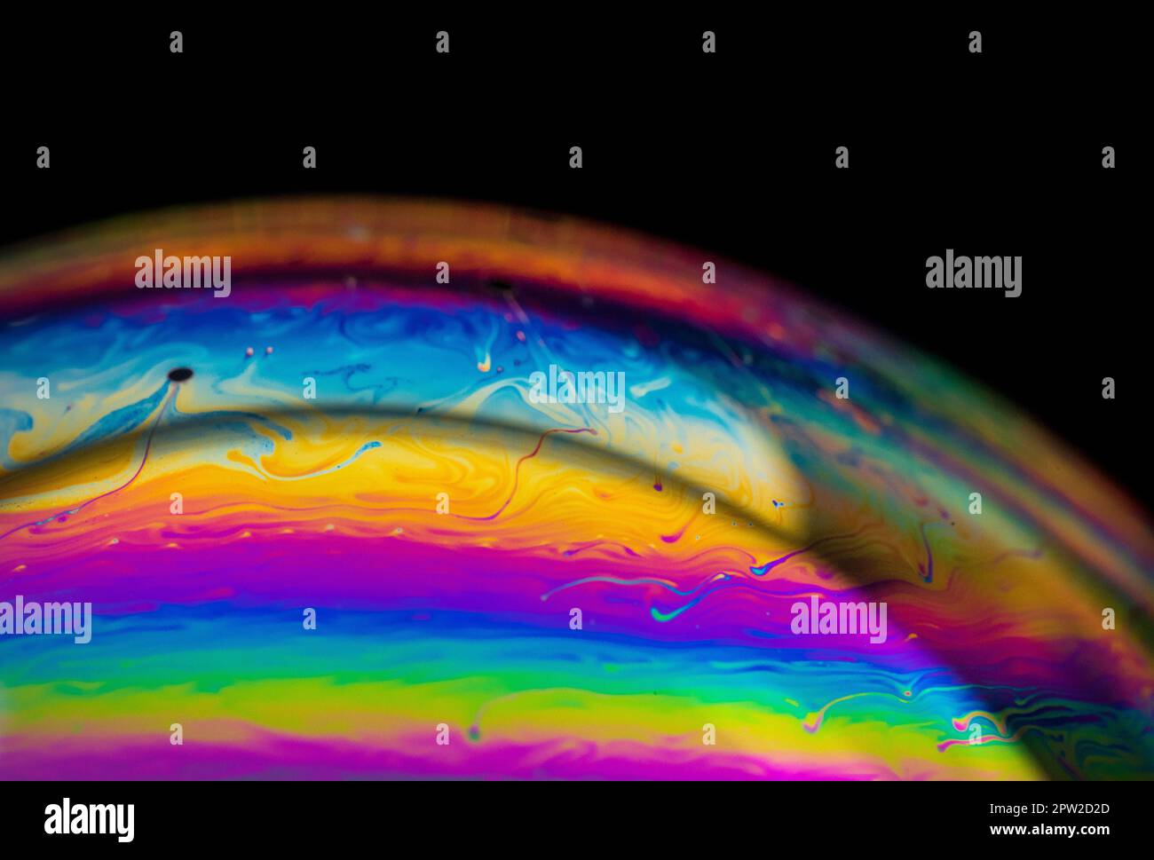 macro colorata della superficie delle bolle di sapone Stock Photo