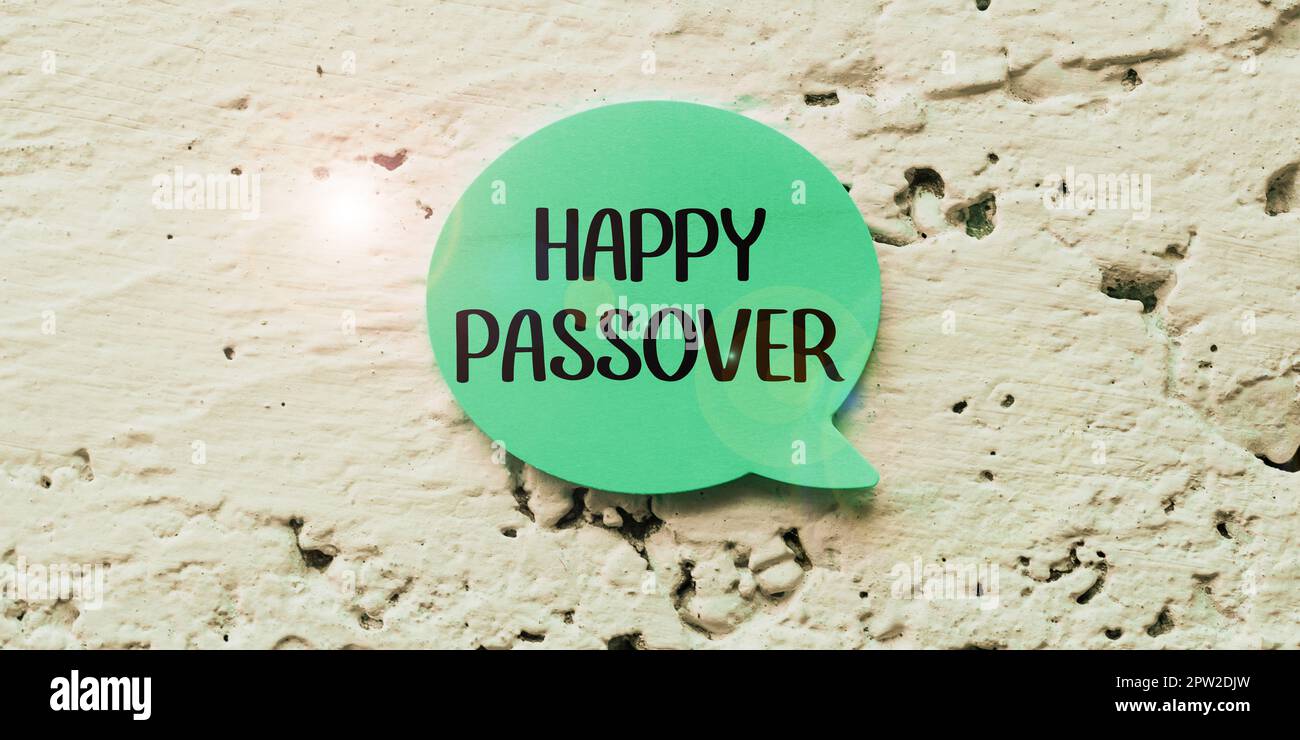 Conceptual display Happy Passover, Concept meaning a Jewish holiday