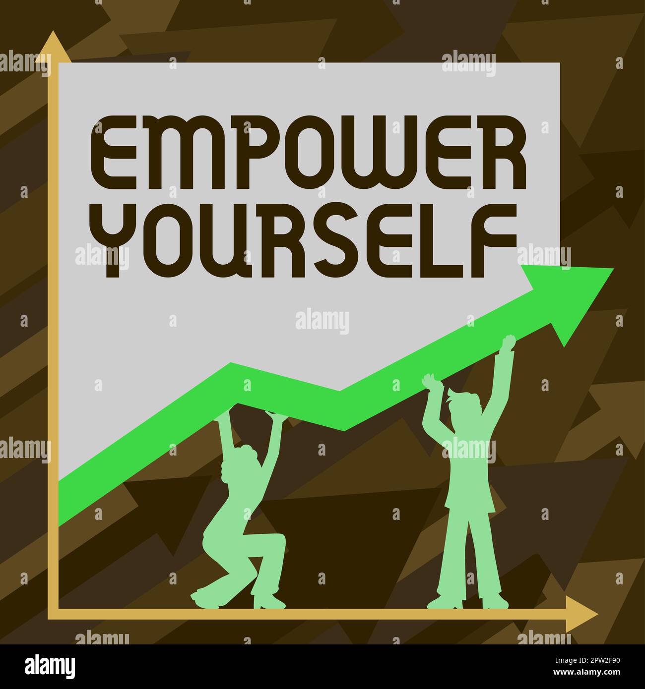 Conceptual display Empower Yourself, Business idea taking control of ...