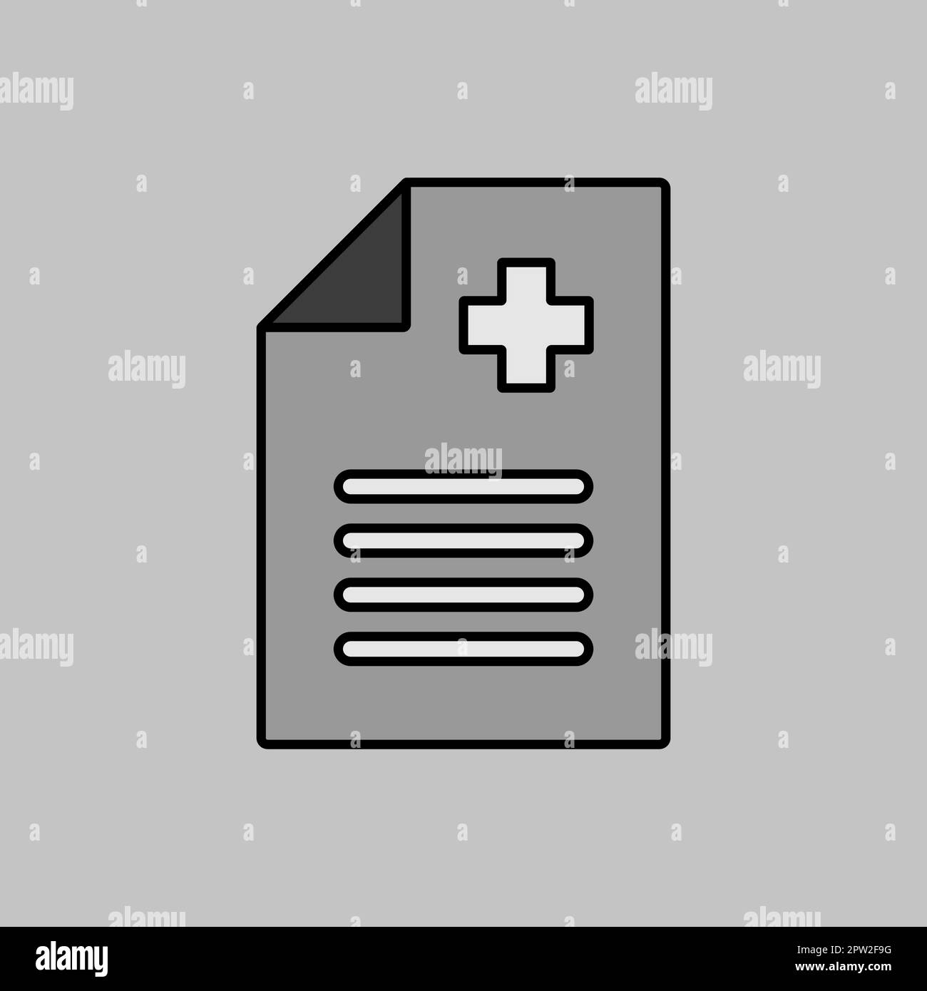 Medical report, clinical record vector icon Stock Vector Image & Art