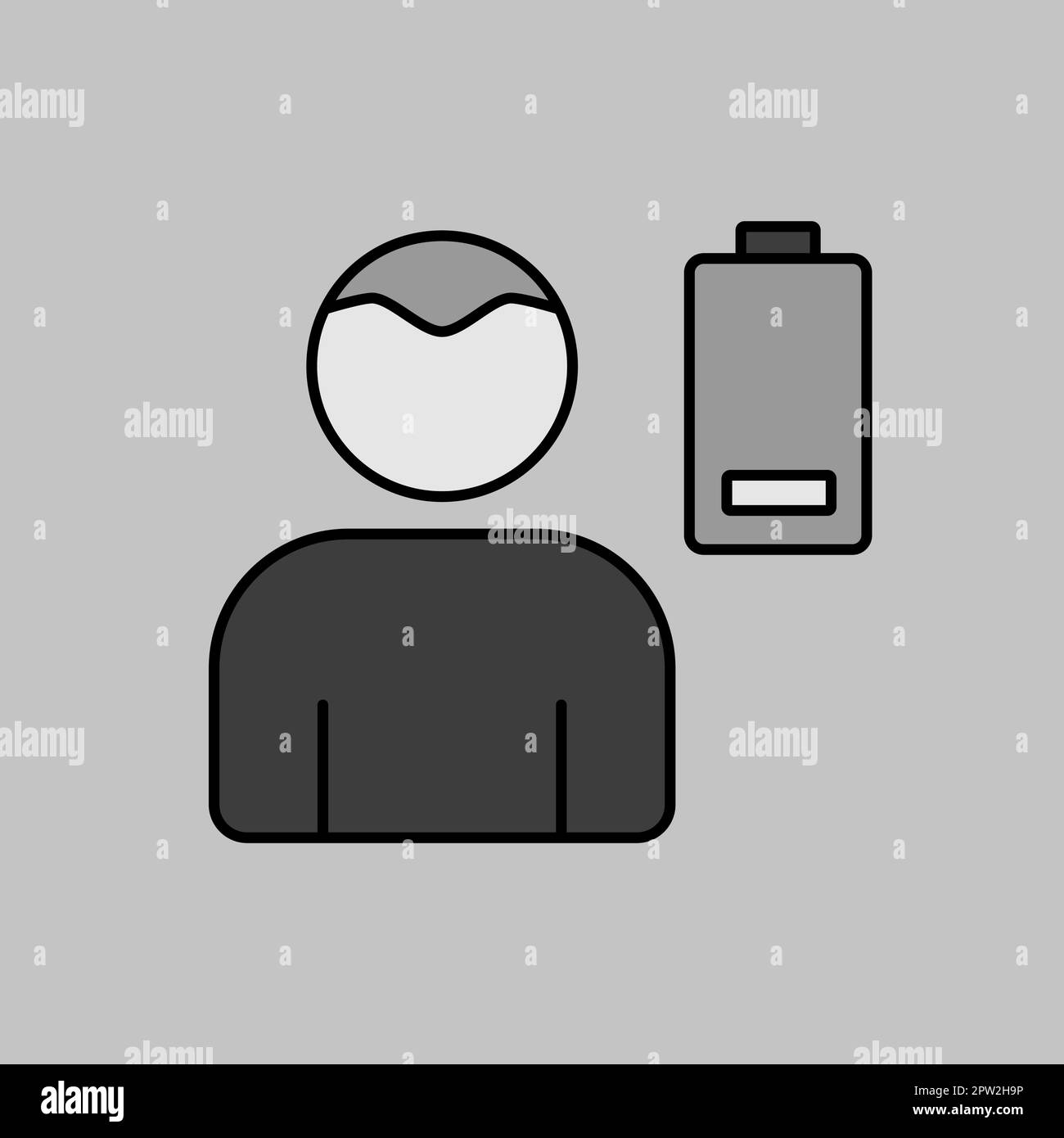 Novel Coronavirus symptoms weakness vector icon Stock Vector
