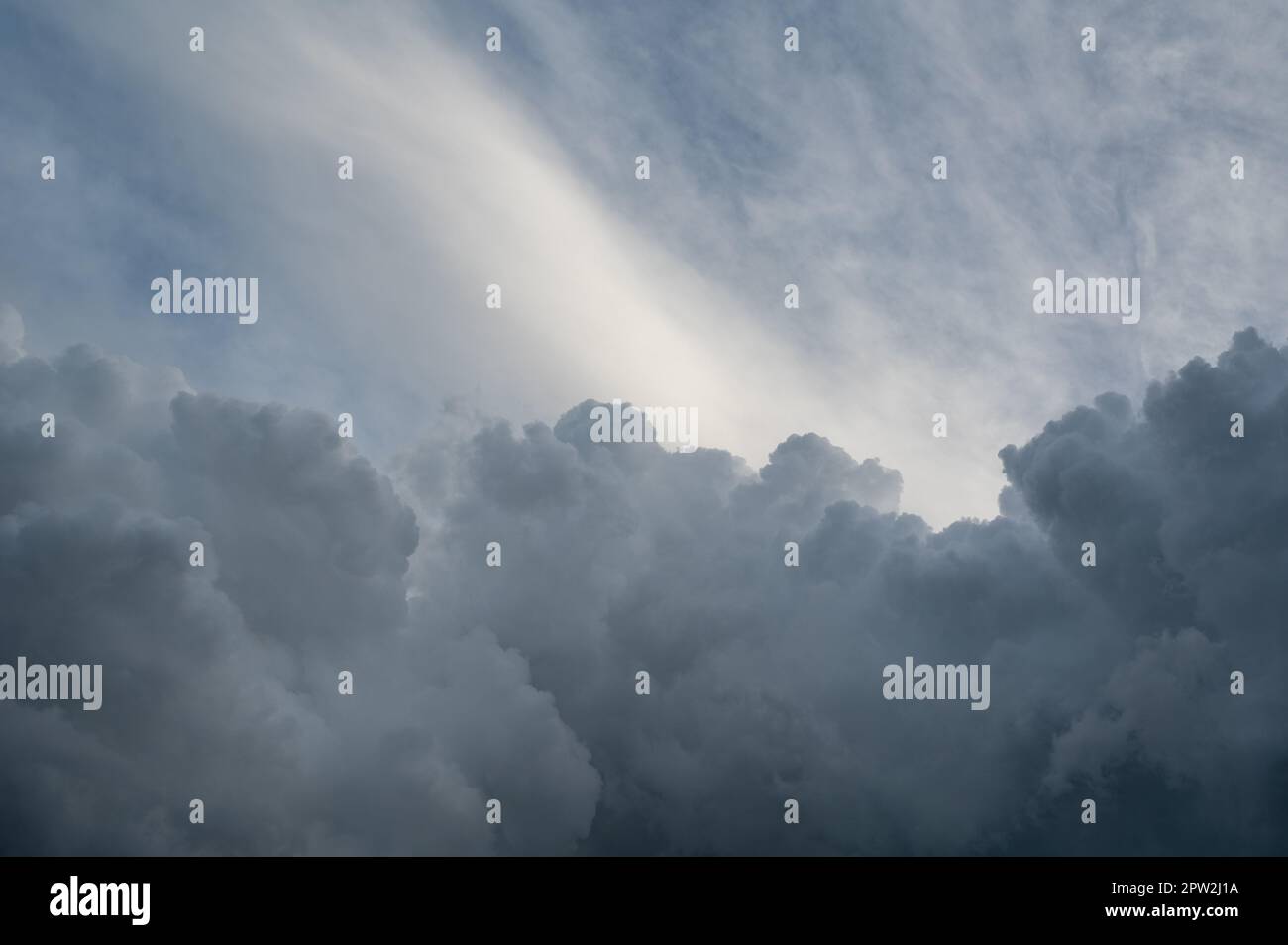 Large dark clouds in the gray sky Stock Photo - Alamy
