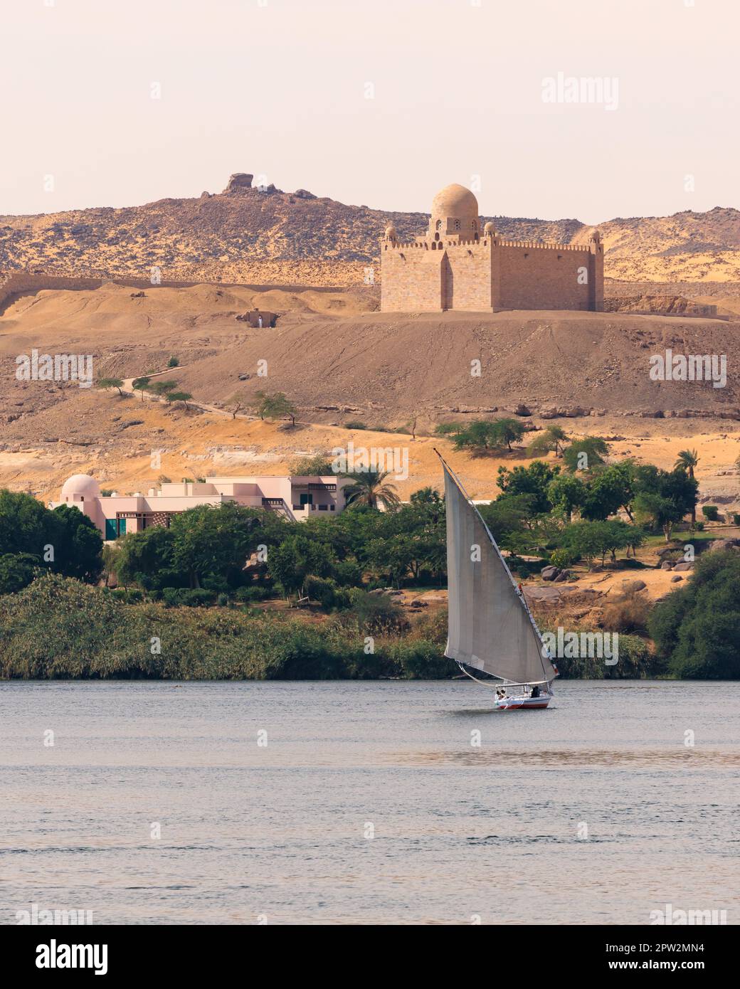 Felucca on Nile river in Aswan - Egypt Stock Photo - Alamy