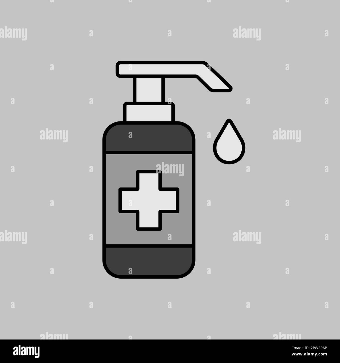 Washing hand with sanitizer liquid soap icon Stock Vector Image & Art ...