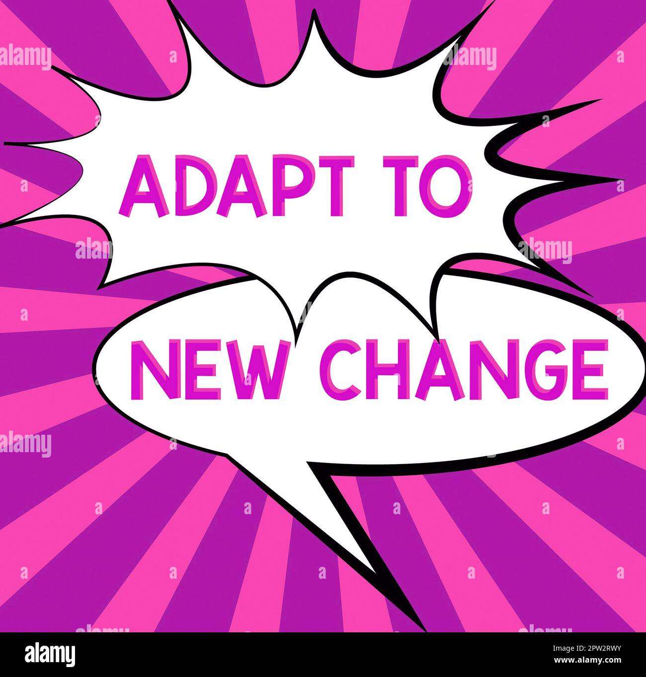 Conceptual caption Adapt To New Change, Business showcase Get Used to ...