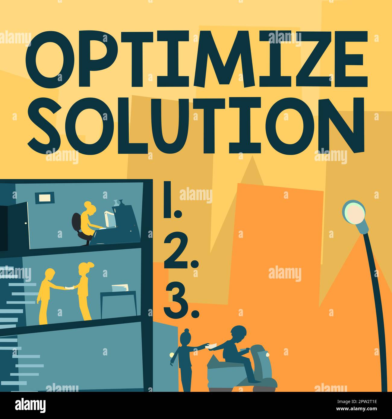Sign displaying Optimize Solution, Business overview process of finding 